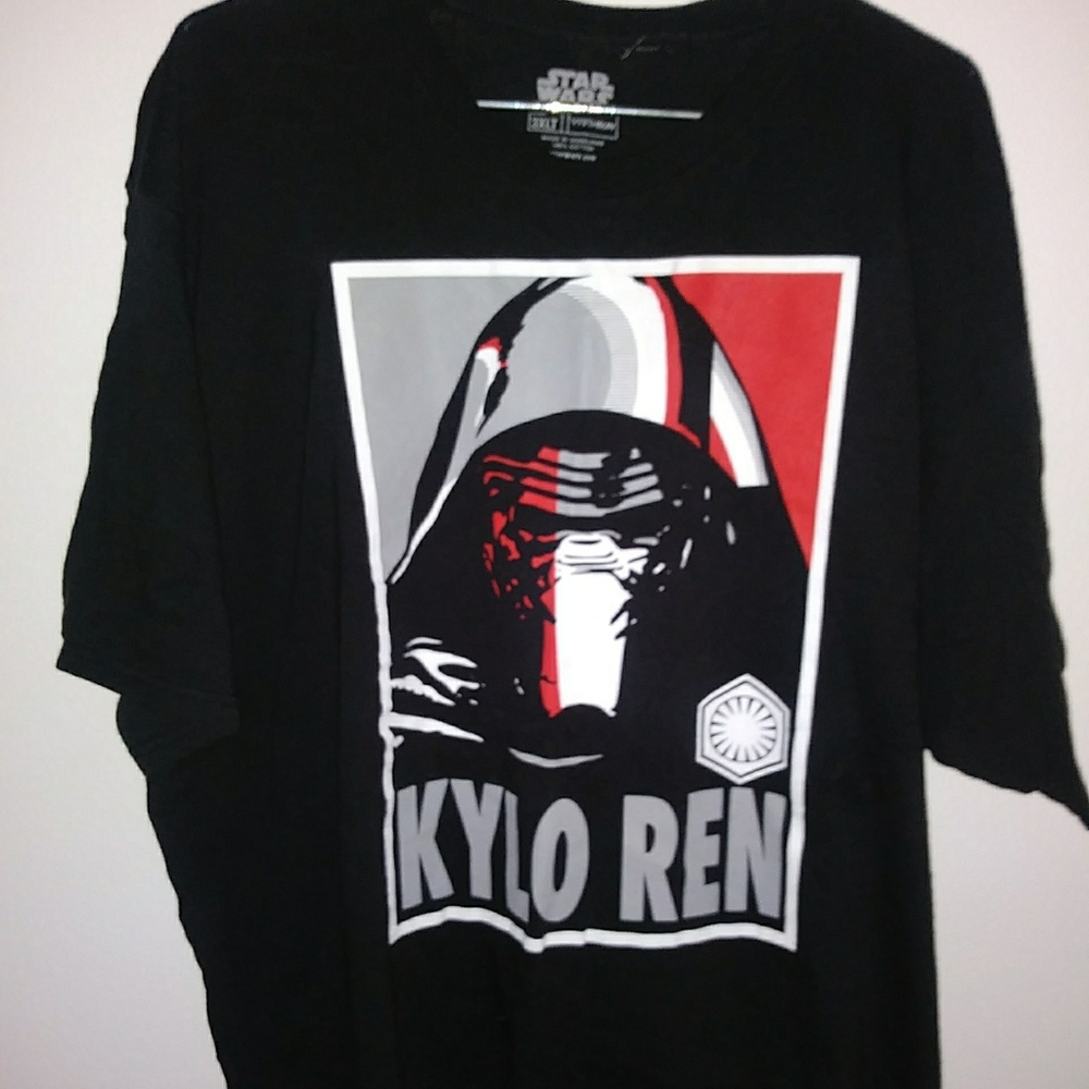 Star Wars, Kylo Ren 3XLT Tee Shirt. Color Black